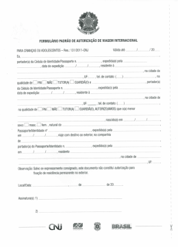 Anexo IX Autoriza&ccedil;&atilde;o para viagens internacionais
