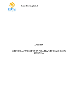 ANEXO IV ESPECIFICA&Ccedil;&Atilde;O DE PINTURA PARA
