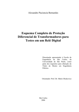 Esquema Completo de Prote&ccedil;&atilde;o Diferencial de Transformadores