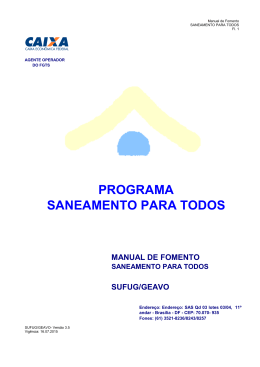 PROGRAMA SANEAMENTO PARA TODOS