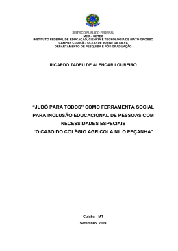 &ldquo;JUD&Ocirc; PARA TODOS&rdquo; COMO FERRAMENTA SOCIAL PARA