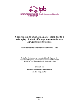A constru&ccedil;&atilde;o de uma Escola para Todos: direito &agrave; educa&ccedil;&atilde;o, direito