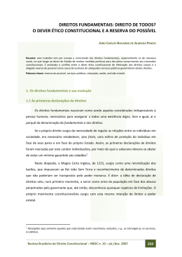 Direitos fundamentais: direito de todos? O dever &eacute;tico constitucional