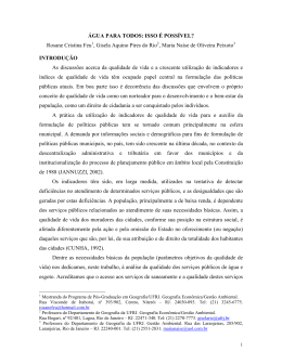 &Aacute;GUA PARA TODOS: ISSO &Eacute; POSS&Iacute;VEL