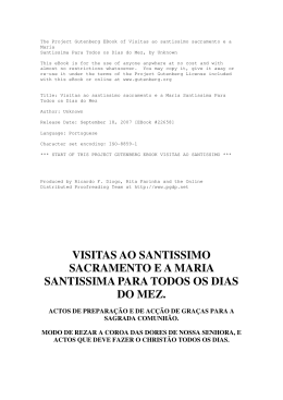 visitas ao santissimo sacramento e a maria santissima para todos os