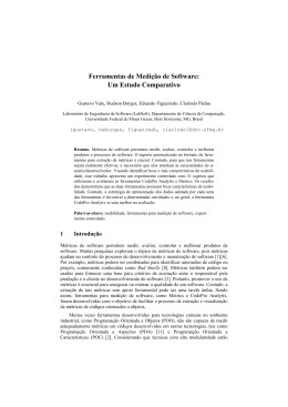 Ferramentas de Medi&ccedil;&atilde;o de Software: Um Estudo