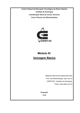 Apostila de Usinagem - Wiki do IF-SC