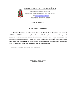 Preg&atilde;o Aquisi&ccedil;&atilde;o Ferramentas