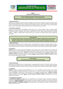 Abertura Anexo I - Conteúdo programático