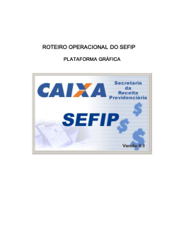 ROTEIRO OPERACIONAL DO SEFIP