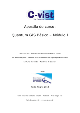 Apostila do curso: Quantum GIS Básico – Módulo I