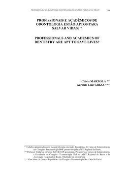 profissionais e acad&ecirc;micos de odontologia est&atilde;o aptos para salvar