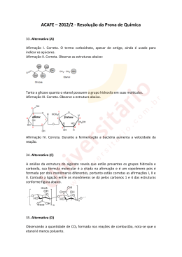 Resolução da Prova de Química | Vestibular 2012/2 | ACAFE