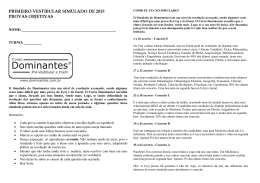 primeiro vestibular simulado de 2015 provas objetivas