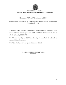 Resolução nº 9, de 01 de outubro de 2014 – Altera