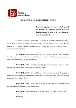 Resolução nº 116/2014 - Conselho Nacional do Ministério Público