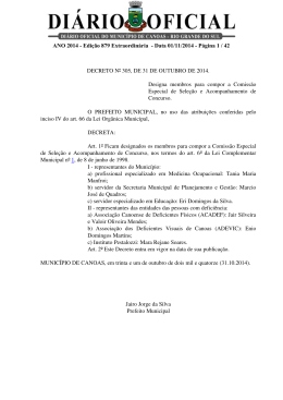 DECRETO N&ordm; 305, DE 31 DE OUTUBRO DE 2014. Designa