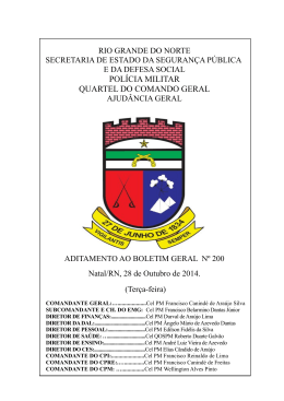 POL&Iacute;CIA MILITAR QUARTEL DO COMANDO GERAL