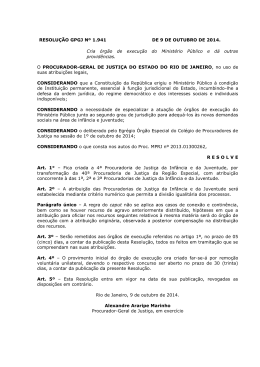 Resolução GPGJ nº 1.941, de 09 de outubro de 2014