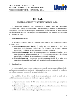 Edital monitoria