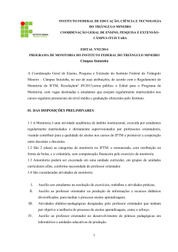 instituto federal de educa&ccedil;&atilde;o, ci&ecirc;ncia e tecnologia do