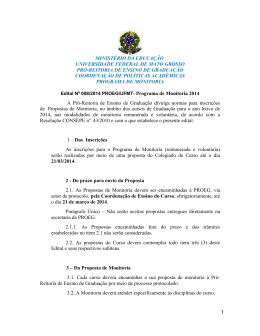 1 MINIST&Eacute;RIO DA EDUCA&Ccedil;&Atilde;O UNIVERSIDADE FEDERAL