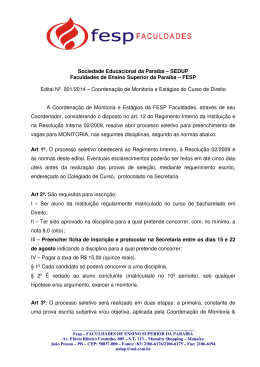 Edital de Monitoria 2014.2