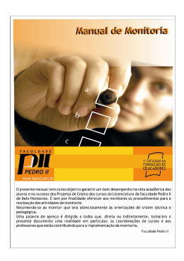 Manual de Monitoria - faculdade pedro ii