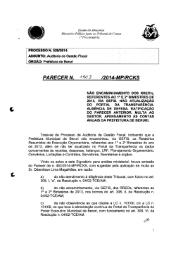 Parecer 1903/2014-MP-RCKS. - Ministério Público de Contas