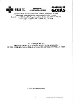 1º semestre - Secretaria da Saúde do Estado de Goiás