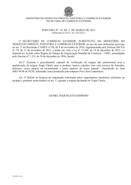 Portaria SECEX n&ordm; 10, de 08/03/2013