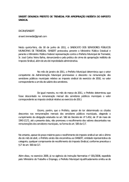 SINSERT DENUNCIA PREFEITO DE