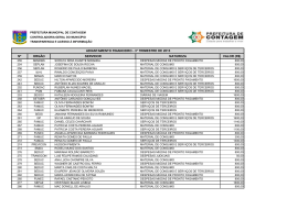 Terceiro Trimestre - Prefeitura de Contagem