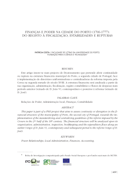 Finan&ccedil;as e Poder na cidade do Porto (1706