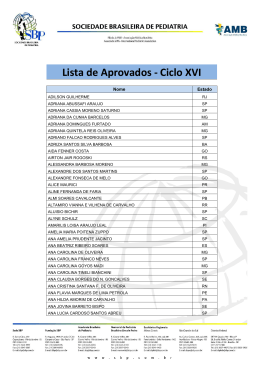Aprovados - Ciclo XVI