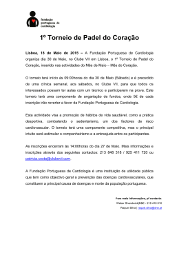 1º Torneio de Padel do Coração - Fundação Portuguesa Cardiologia