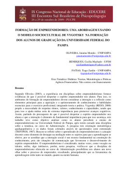 formação de empreendedores: uma abordagem usando o