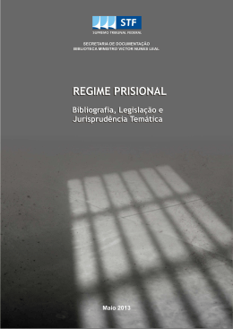 Regime Prisional maio 2013