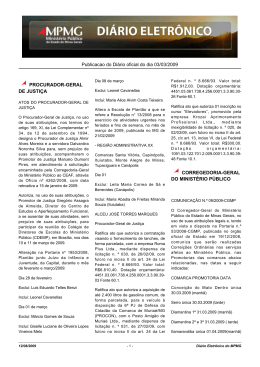 Publicacao do Di&aacute;rio oficial do dia 03/03/2009 PROCURADOR