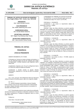 16 - Tribunal de Justiça de Rondônia