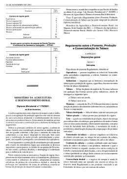 Regulamento sobre .o Fomento, Produ&ccedil;&atilde;o e