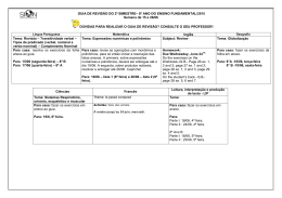 GUIA DE REVISÃO DO 2º B DÚVIDAS PARA REALIZA Tema