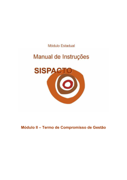 Manual SISPACTO Estadual TCG - Secretaria da Sa&uacute;de