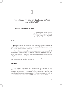 Propostas de Projetos em Qualidade de Vida para - FEF