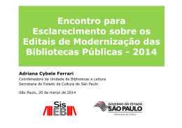 Encontro para Esclarecimento sobre os Editais