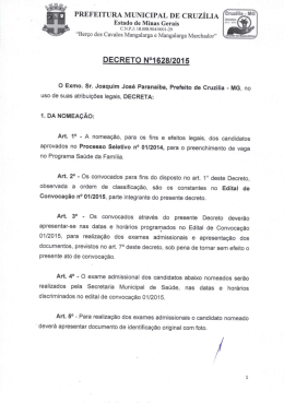 PREFEITURA MUNICIPAL DE cRUz&Iacute;LIA - Prefeitura de Cruz&iacute;lia
