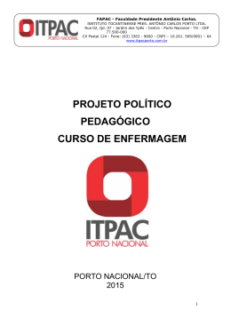 projeto pol&iacute;tico pedag&oacute;gico curso de enfermagem