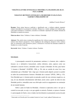 Viol&ecirc;ncia entre ontologia e hist&oacute;ria na filosofia de Jean