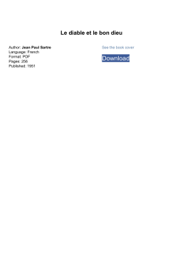 Le diable et le bon dieu by Jean Paul Sartre pdf book