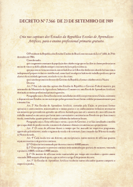 DECRETO N9 7.566 DE 23 DE SETEMBRO DE 1909